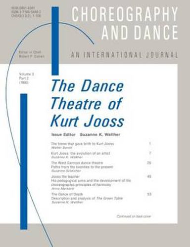 Cover image for The Dance Theatre of Kurt Jooss