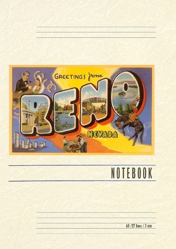 Cover image for Vintage Lined Notebook Greetings from Reno, Nevada