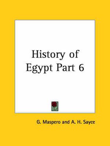 Cover image for History of Egypt