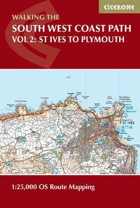 Cover image for South West Coast Path Map Booklet - Vol 2: St Ives to Plymouth