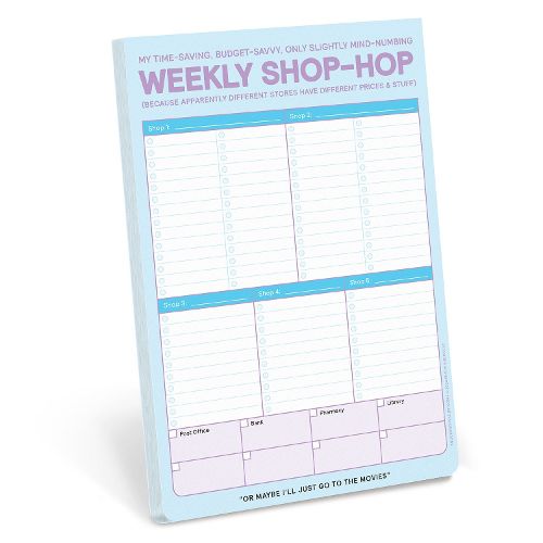 Knock Knock Weekly Shop-Hop Pad with Magnet (Pastel Version)