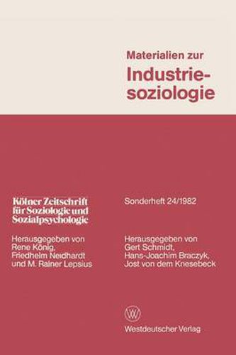 Cover image for Materialien Zur Industriesoziologie