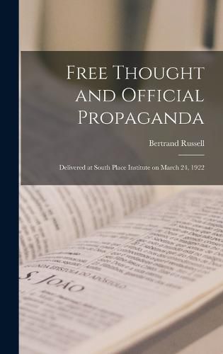 Cover image for Free Thought and Official Propaganda