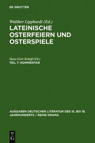 Cover image for Kommentar: Aus Dem Nachlass Von Walther Lippardt Hrsg.