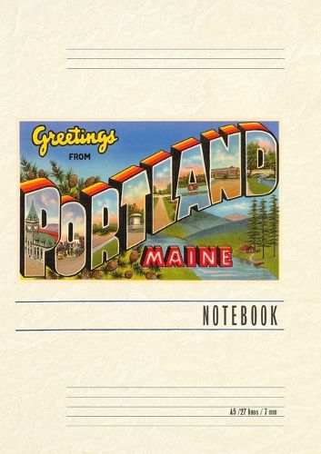 Cover image for Vintage Lined Notebook Greetings from Portland, Maine