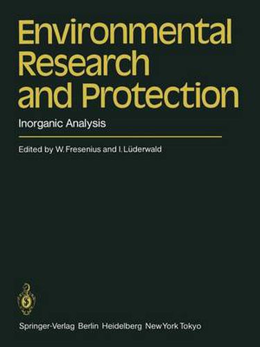 Cover image for Environmental Research and Protection: Inorganic Analysis