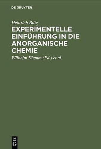 Experimentelle Einfuhrung in die anorganische Chemie