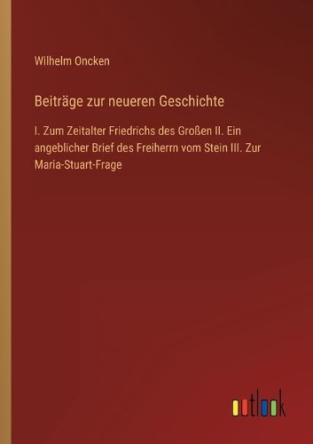 Cover image for Beitraege zur neueren Geschichte