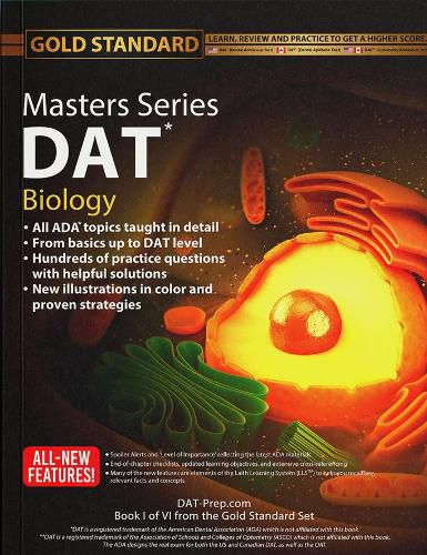 Cover image for DAT Biology Masters Series, Comprehensive Preparation and Practice for the Dental Admission Test Biology by Gold Standard DAT