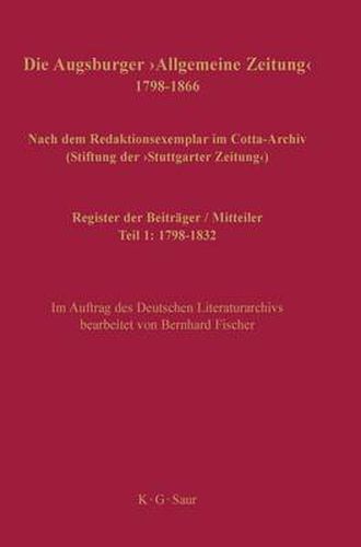 Cover image for Register der Beitrager / Mitteiler