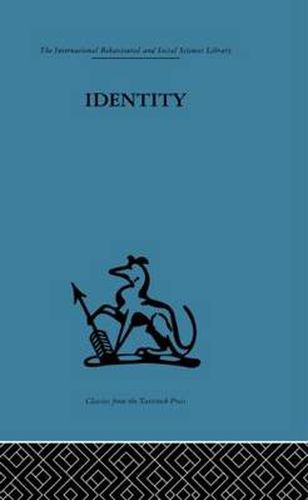 Cover image for Identity: Mental Health and Value Systems