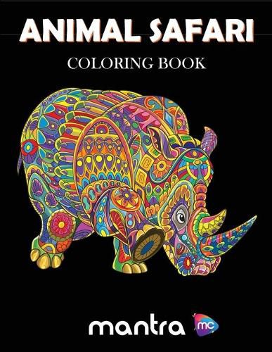 Cover image for Animal Safari Coloring Book: Coloring Book for Adults: Beautiful Designs for Stress Relief, Creativity, and Relaxation