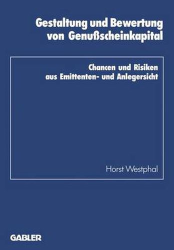 Cover image for Gestaltung Und Bewertung Von Genussscheinkapital