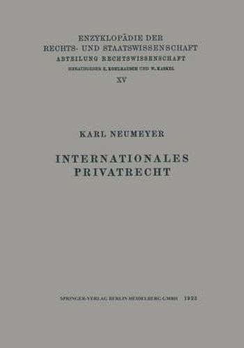 Cover image for Internationales Privatrecht