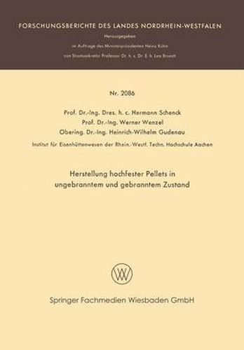 Cover image for Herstellung Hochfester Pellets in Ungebranntem Und Gebranntem Zustand