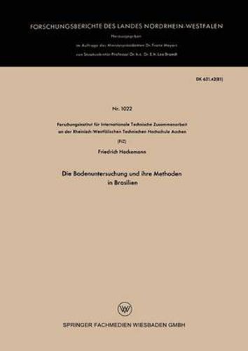 Cover image for Die Bodenuntersuchung Und Ihre Methoden in Brasilien