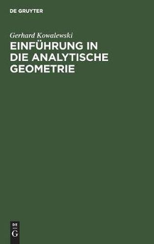 Cover image for Einfuhrung in Die Analytische Geometrie