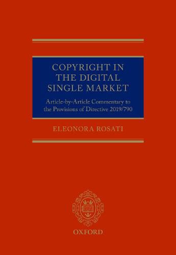 Cover image for Copyright in the Digital Single Market