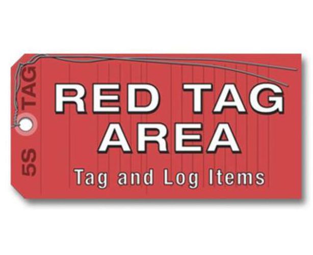 5S Red Tag Area Sign