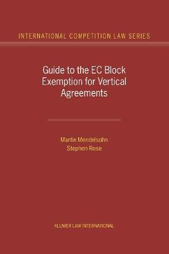 Cover image for Guide to the EC Block Exemption for Vertical Agreements