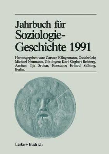 Jahrbuch Fur Soziologiegeschichte 1991