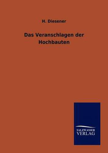 Cover image for Das Veranschlagen Der Hochbauten