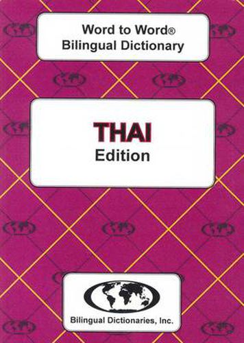 Cover image for English-Thai & Thai-English Word-to-Word Bilingual Dictionary