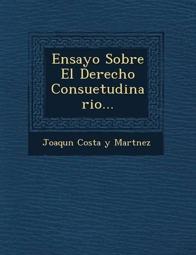 Cover image for Ensayo Sobre El Derecho Consuetudinario...