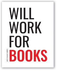 Cover image for Will Work for Books Sticker