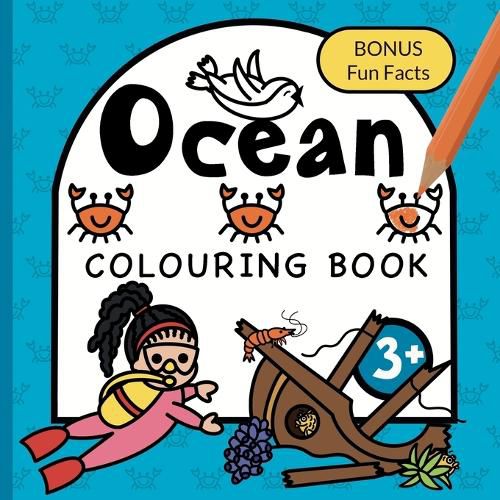 Cover image for Colouring Book Ocean For Children: Whales, Sharks, Turtles and Sunken ships for boys & girls to colour Ages 3+