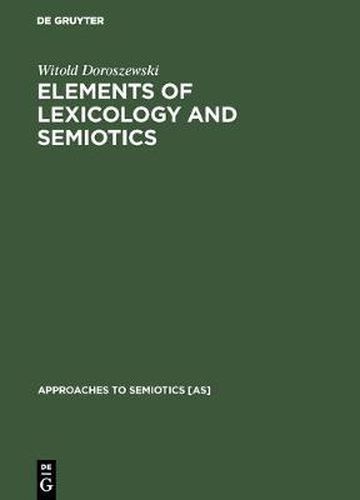 Cover image for Elements of Lexicology and Semiotics