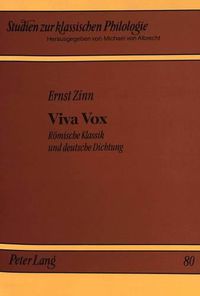 Cover image for Viva Vox: Roemische Klassik Und Deutsche Dichtung