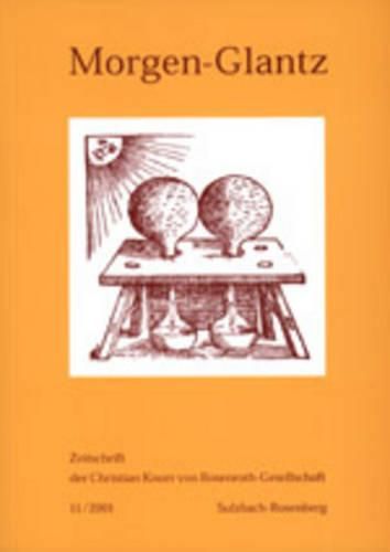 Cover image for Morgen-Glantz: Zeitschrift Der Christian Knorr Von Rosenroth-Gesellschaft- 11/2001