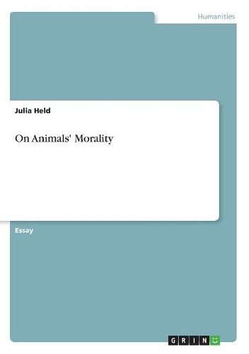 Cover image for On Animals' Morality