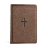 Cover image for CSB Giant Print Reference Bible, Brown LeatherTouch, Indexed