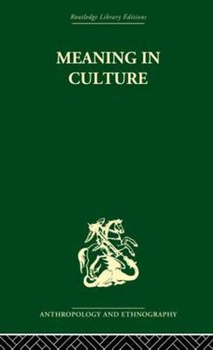 Cover image for Meaning in Culture