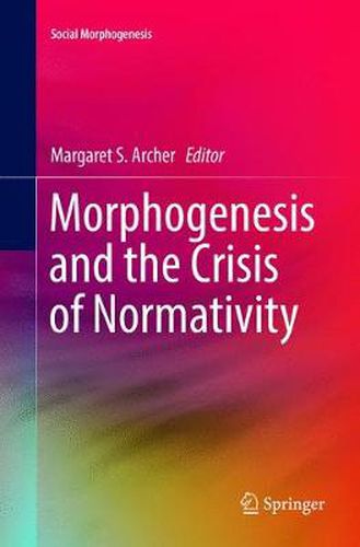 Cover image for Morphogenesis and the Crisis of Normativity