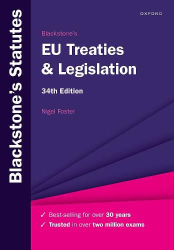 Cover image for Blackstone's EU Treaties & Legislation