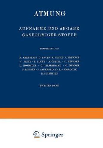 Atmung: Aufnahme Und Abgabe Gasfoermiger Stoffe