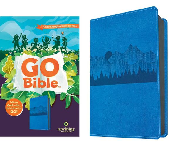 Cover image for NLT Go Bible for Kids (Leatherlike, Blue Mountains)