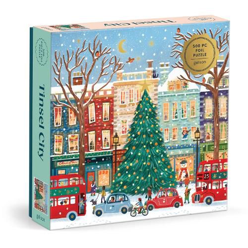 Cover image for Tinsel City 500 Piece Foil Puzzle