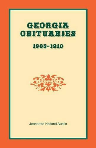 Cover image for Georgia Obituaries, 1905-1910