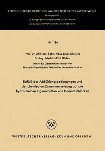 Einfluss Der Abkuhlungsbedingungen Und Der Chemischen Zusammensetzung Auf Die Hydraulischen Eigenschaften Von Hamatitschlacken