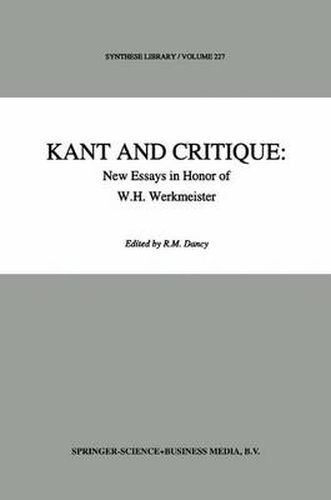 Cover image for Kant and Critique: New Essays in Honor of W.H. Werkmeister