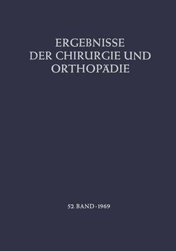 Cover image for Ergebnisse der Chirurgie und Orthopadie