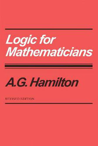 Cover image for Logic for Mathematicians