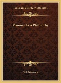 Cover image for Masonry as a Philosophy