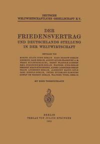 Cover image for Der Friedensvertrag Und Deutschlands Stellung in Der Weltwirtschaft