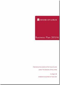 Cover image for House of Lords business plan 2015/16