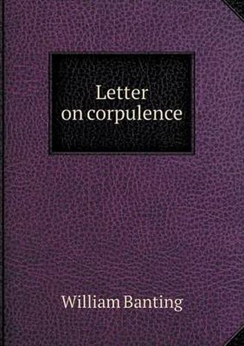 Cover image for Letter on corpulence